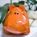 Бегемот из лаковой кожи (оранжевый)