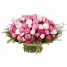 Букет из 51 пиона с зеленью
